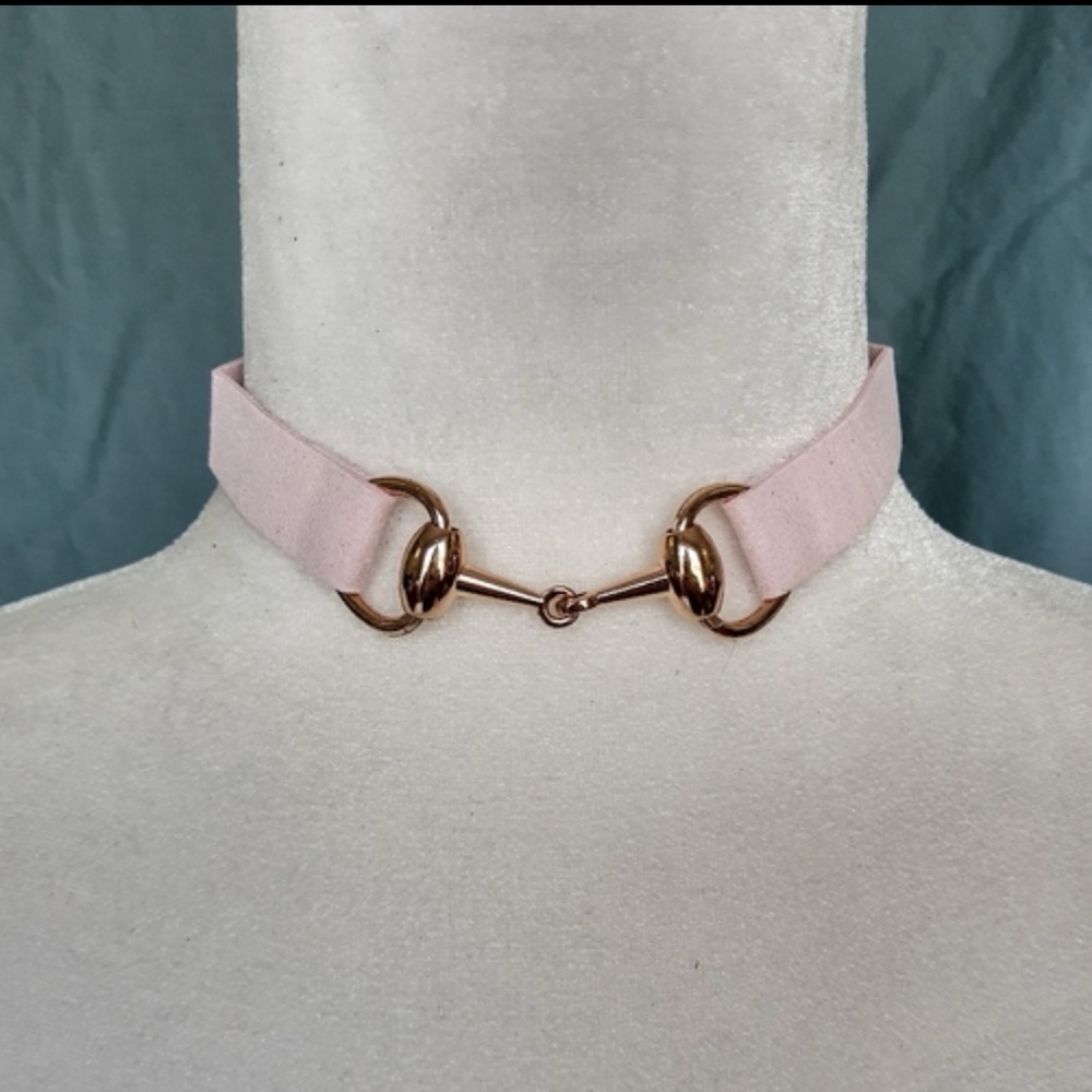 Horsebit choker necklace equestrian buckle handmade snaffle bit